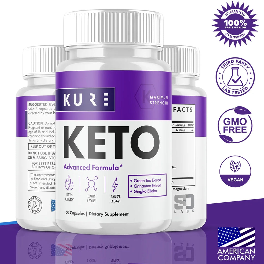 (1 Pack) Kure Keto Pills - Supplement for Weight Loss Appetite Control & Suppressants - 60 Capsules