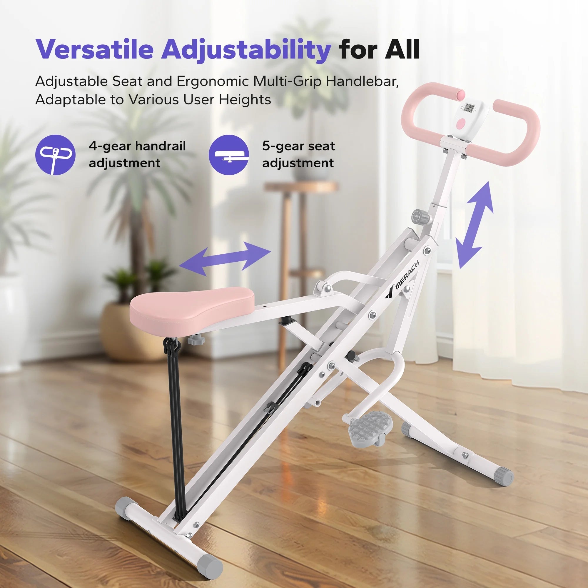 Foldable Squat Assist Trainer for Enhanced Glute and Quad Development with Adjustable Resistance Bands