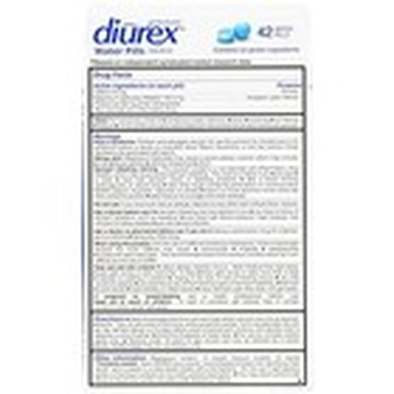 Diurex Water Pills + Pain Relief - Relieve Water Bloat, Cramps, & Fati
