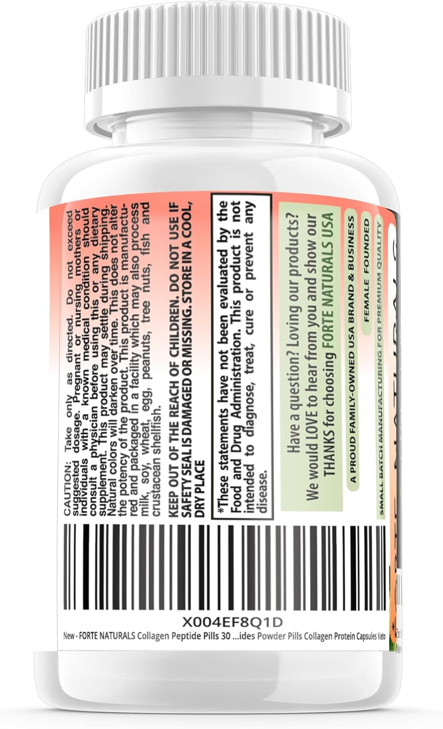 Collagen Peptide Pills 30 Tablets Collagen Protein Supplements NO More Mixing Collagen Powder Shakes Easy to Swallow Collagen Peptides Powder Pills Collagen Protein Capsules Keto