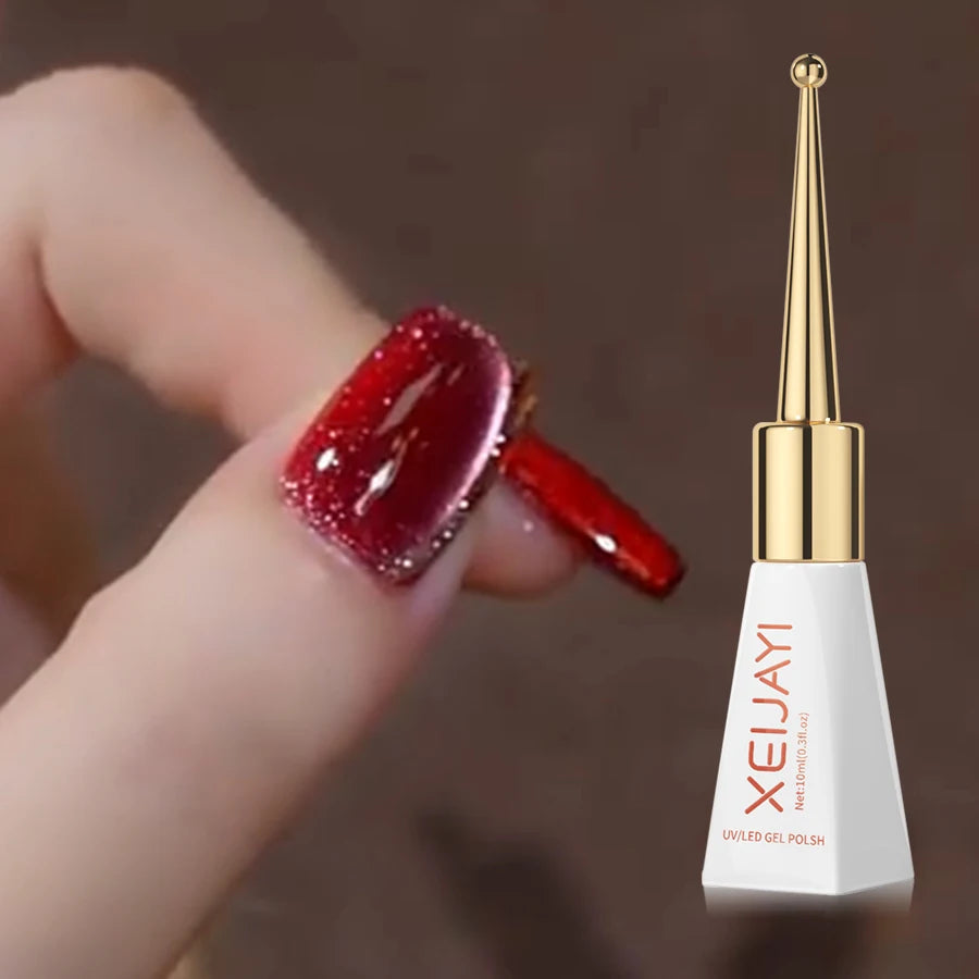 10ml Magnetic Cat Eye Chrome Nail Powder - Chameleon Metallic Glitter for Gel Polish and DIY Nail Art