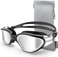 Premium Adult Swimming Goggles with UV Protection, Anti-Glare, Anti-Fog, Anti-Leak Design, and Silicone Strap - Clear/Polarized Lenses