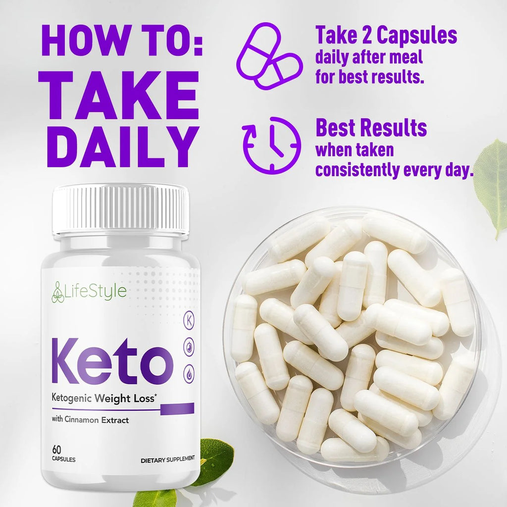 Lifestyle Keto - Ketogenic Weight Loss - Energy & Focus Boosting Dietary Supplements for Weight Management & Metabolism - Advanced Fat Burn Raspberry Ketones Pills - 120 Capsules (2 Pack)