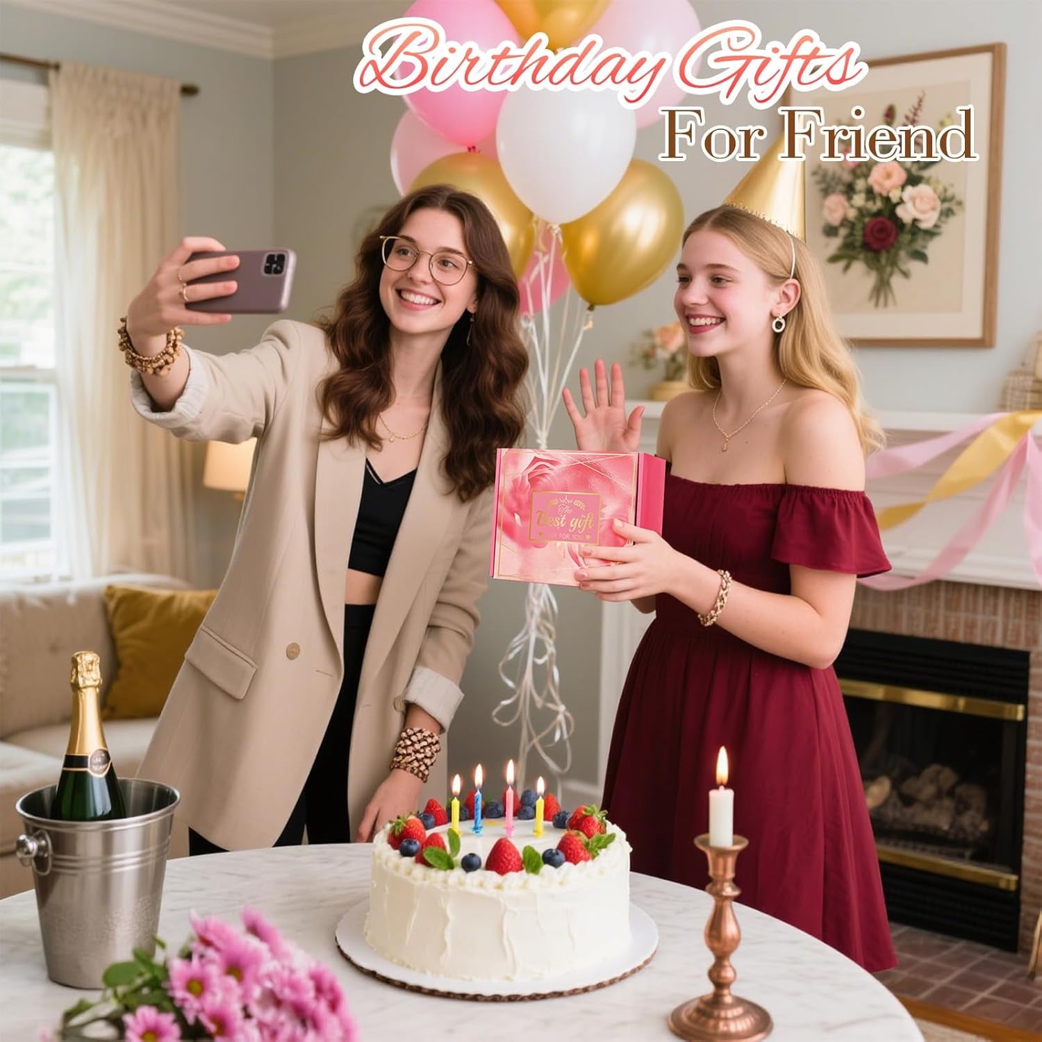 Premium Spa Relaxation Gift Baskets for Women: Thoughtful Best Friend Presents for Mother's Day, Birthdays, Galentine's Day, Valentine's Day, Christmas, Easter, Graduation, and Long-Distance Friendships