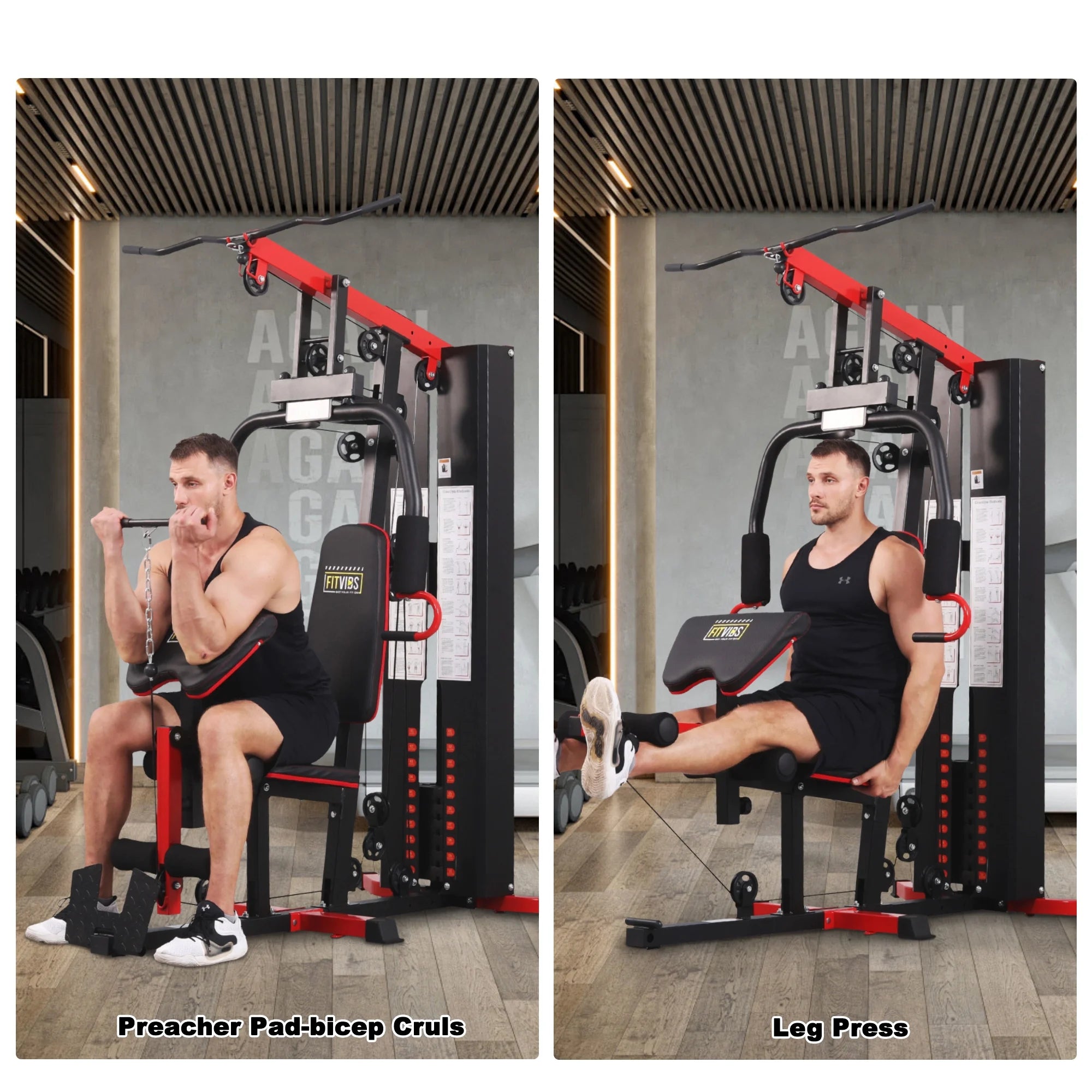 LX750 Multifunctional Home Gym System with 122.5 lbs Weight Stack and Installation Video, Shipped in Five Boxes