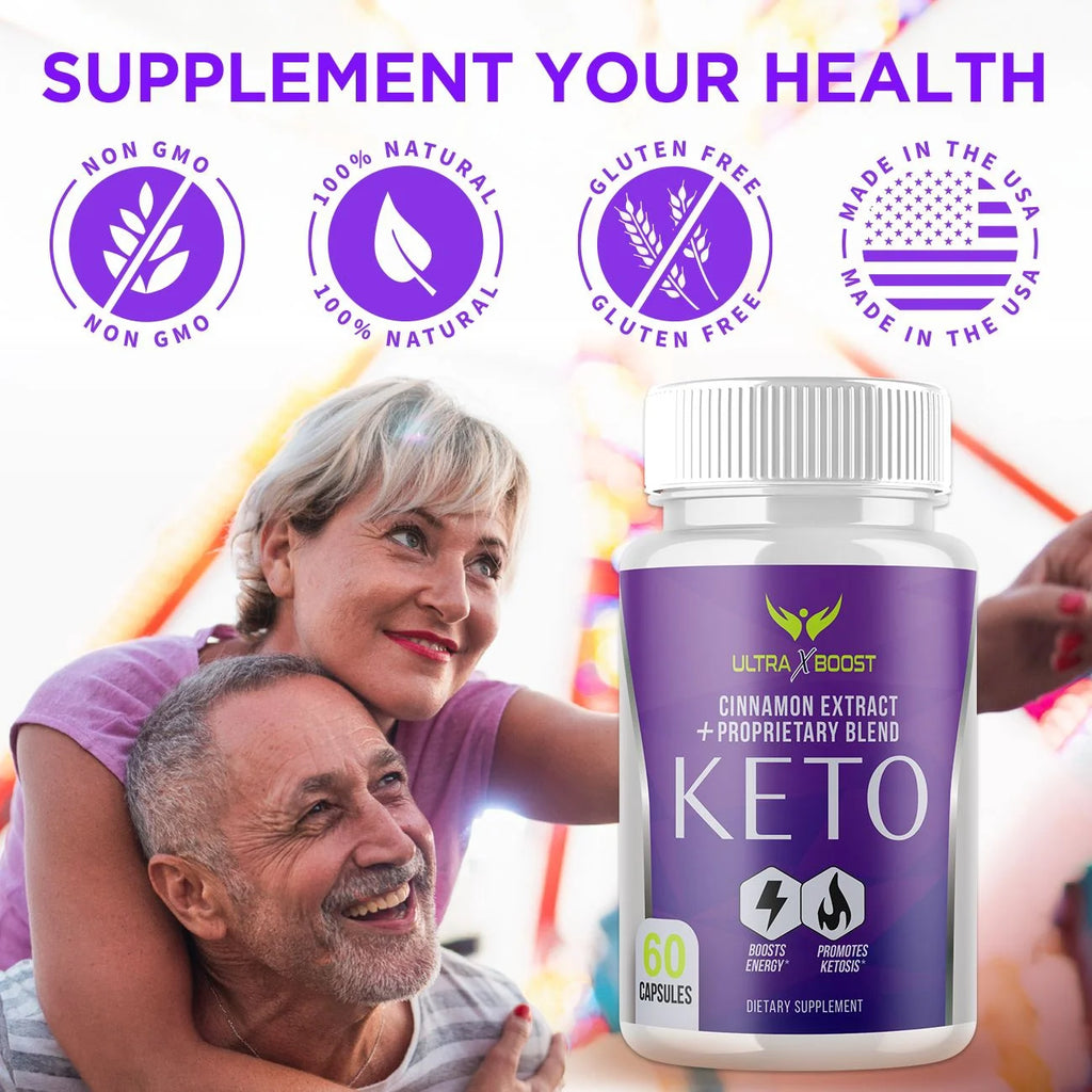 (1 Pack) Ultra X Boost Keto Diet Pills - Utilize Fat for Energy with Ketosis - Boost Energy & Focus, Manage Cravings, Support Metabolism - Supplement for Women and Men - 60 Capsules