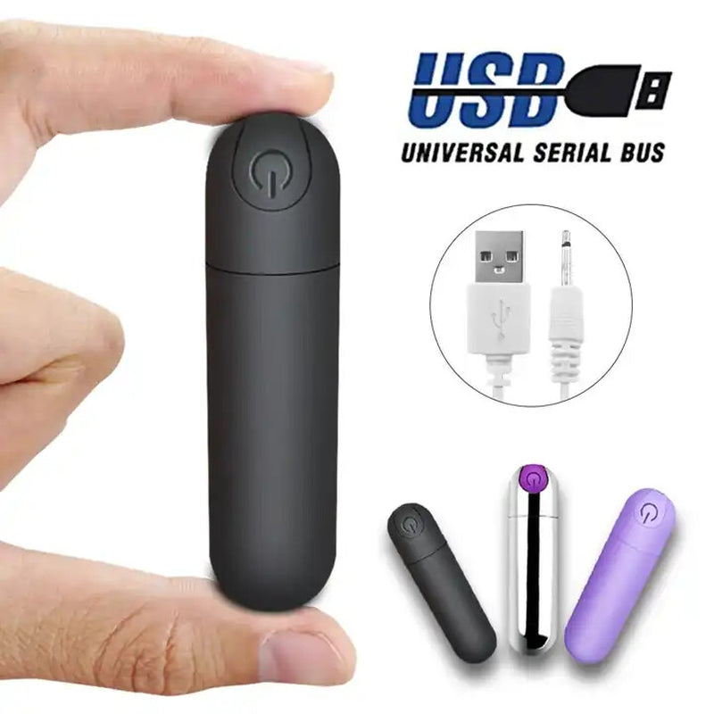 Mini Powerful Bullet Shape 10 Speed Vibrating Neck Body Massage Personal