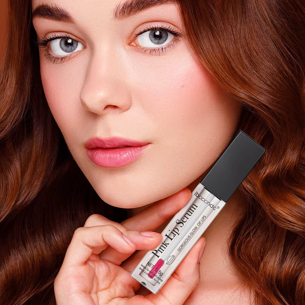 Pink Lip Serum - Moisturizing, Exfoliating, and Pigmentation-Reducing Plumper for Enhanced Lip Care