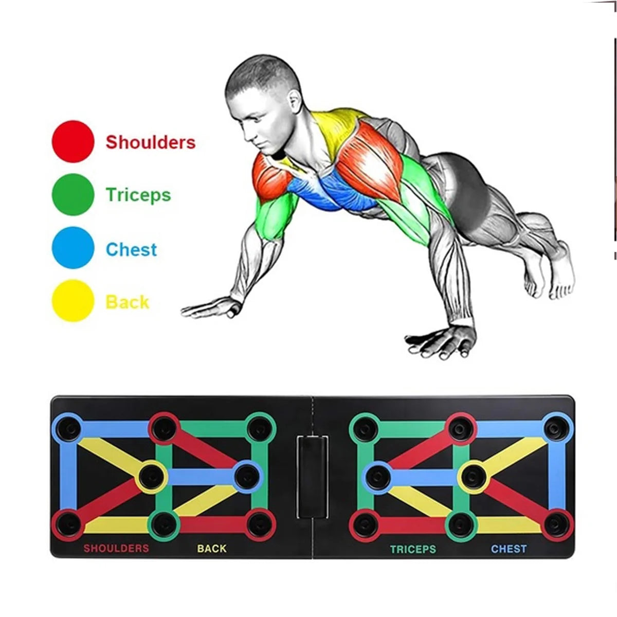 9-in-1 Push-Up Rack Board System for Comprehensive Fitness Training