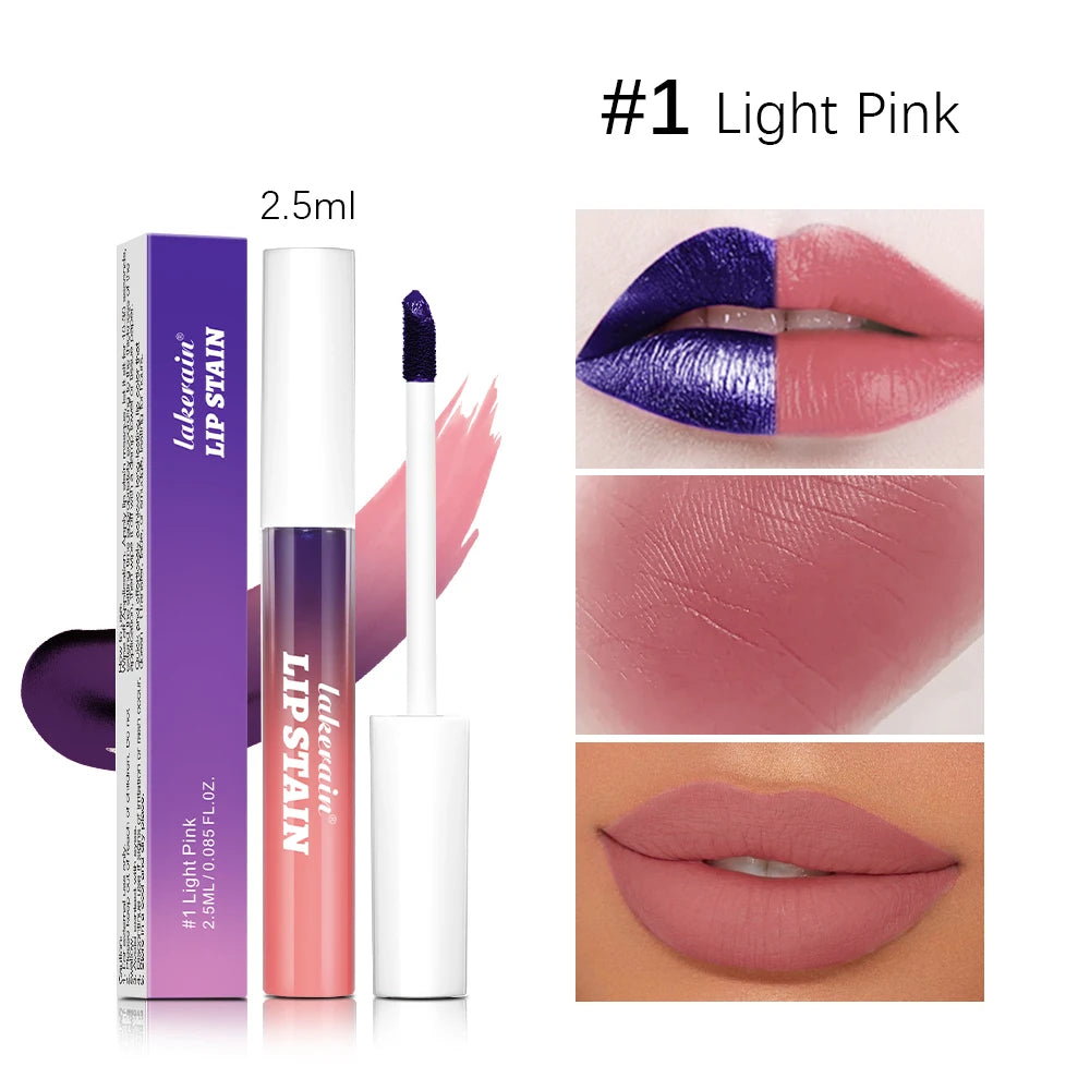 Long-Lasting Waterproof Pink Lip Tint - Transfer-Proof Peel-Off Lip Stain