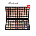 120-Color Waterproof Eye Makeup Set - Nude Eyeshadow Palette with Glitter and Matte Pigmented Pressed Powders