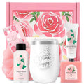 Luxurious Rose Bath and Body Gift Set for Women - 6-Piece Spa Collection, Perfect for Self-Care and Mother's Day Gifts