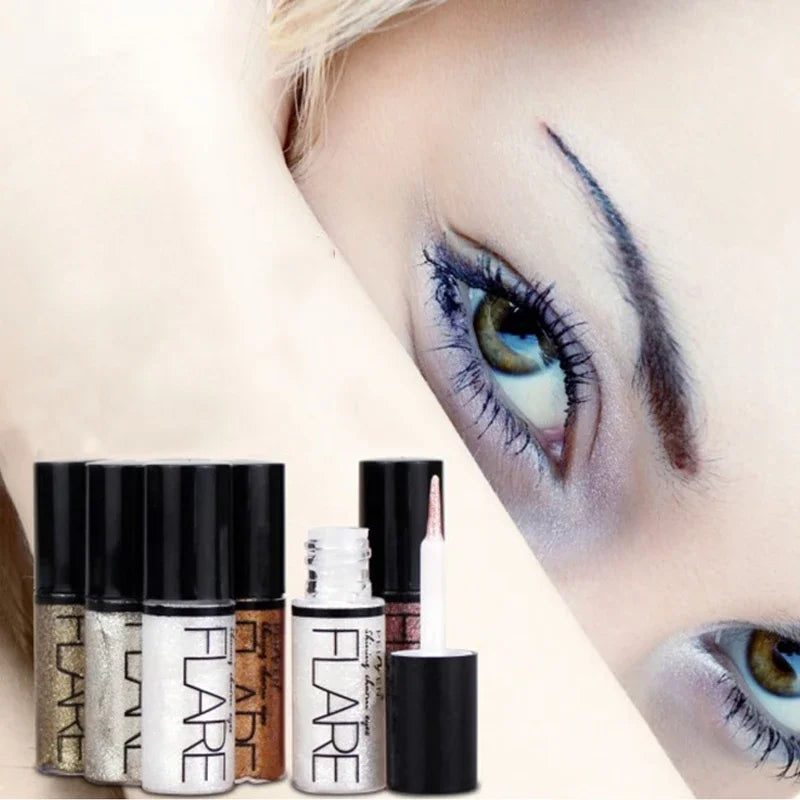 Professional Liquid Glitter Eyeliner in Silver and Rose Gold for Women - High Pigment Cosmetic Makeup