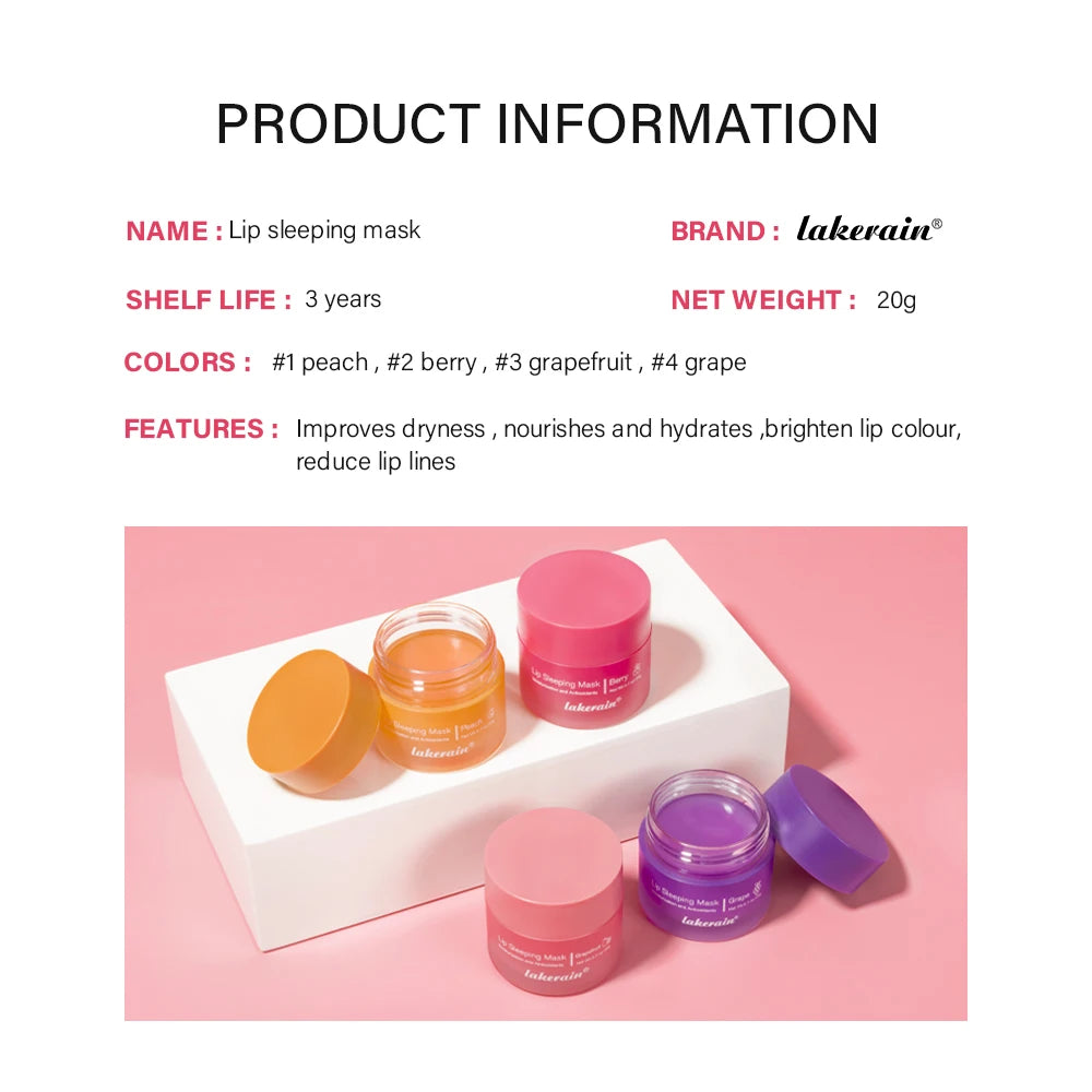 Moisturizing Overnight Lip Mask for Enhanced Lip Care and Line Reduction - 20g