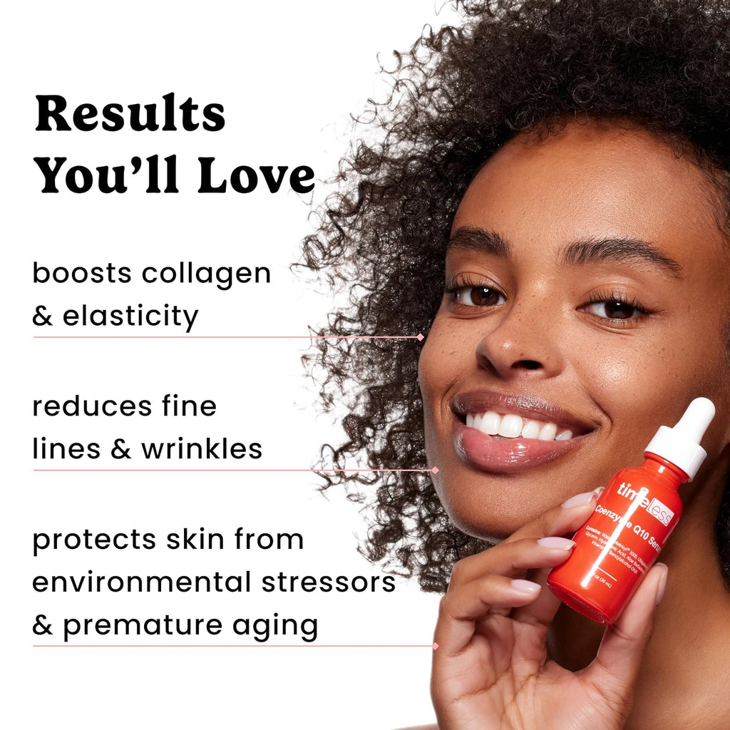 Coenzyme Q10 Skin Care Serum with Hyaluronic Acid - Fragrance-Free - 1 Oz