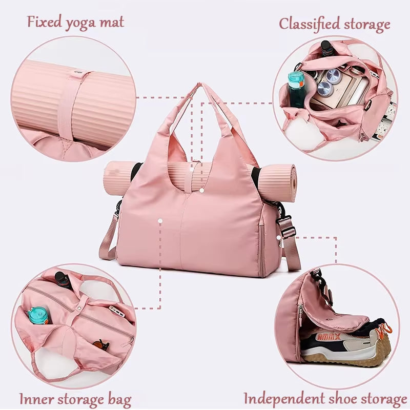 Yoga Mat Bag - High-Quality Nylon Tote for Gym and Outdoor Fitness Activities for Men and Women