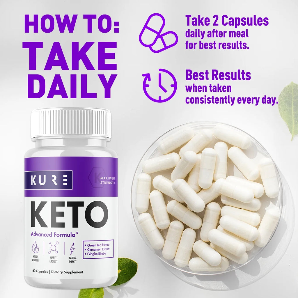 (1 Pack) Kure Keto Pills - Supplement for Weight Loss Appetite Control & Suppressants - 60 Capsules
