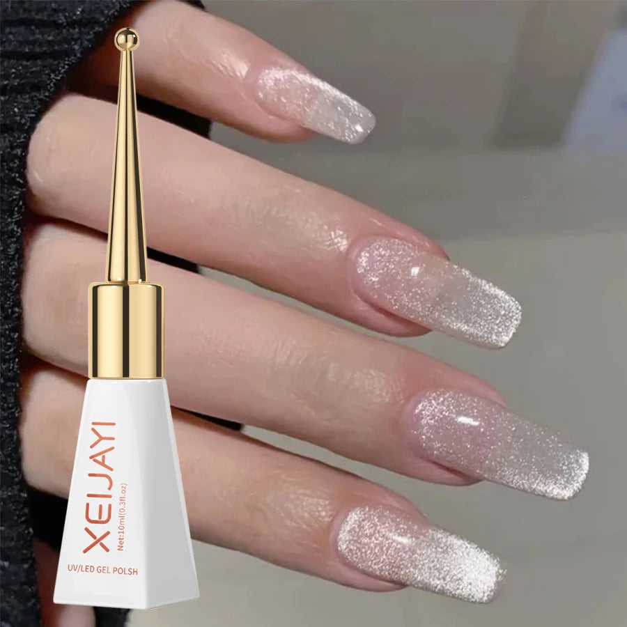 10ml Magnetic Cat Eye Chrome Nail Powder - Chameleon Metallic Glitter for Gel Polish and DIY Nail Art