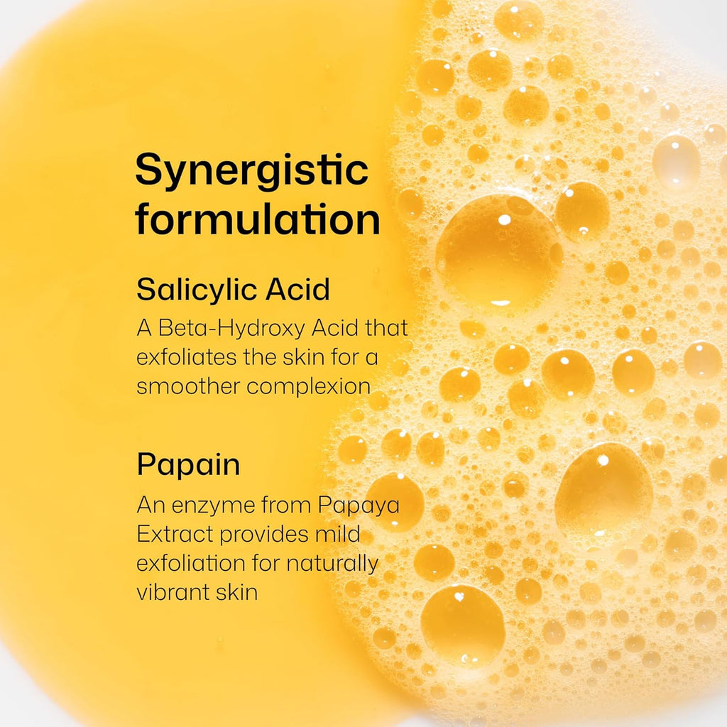 Papaya Enzyme Facial Cleanser with Salicylic Acid - Energizing, Soothing, and Exfoliating Formula