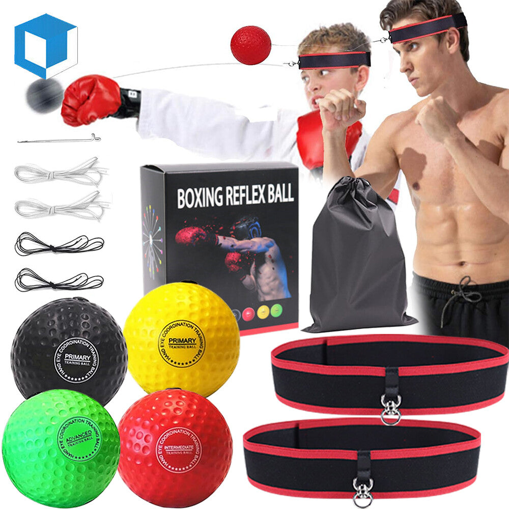 Boxing Reflex Ball Headband Set for Speed Training for Adults and Children