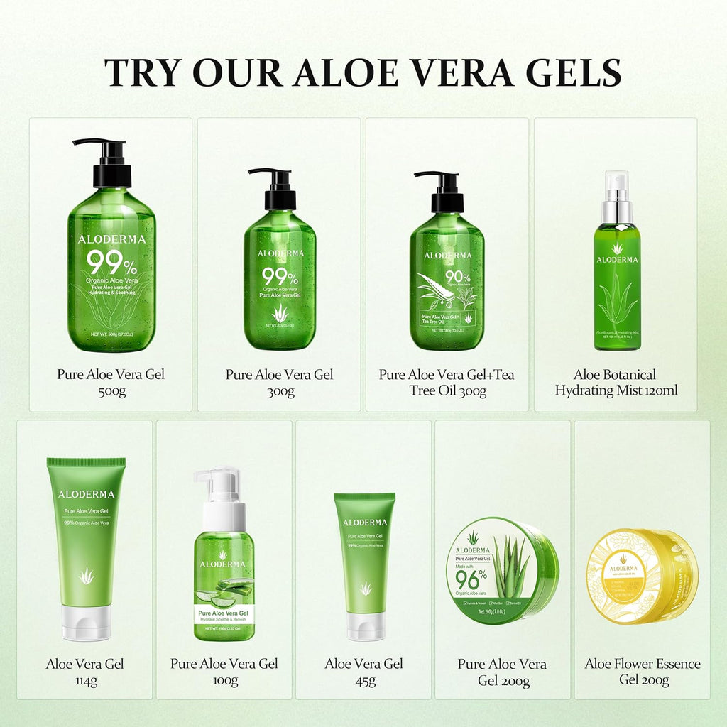 Aloe Vera Gel - 96% Pure Organic Formula, Harvested Within 12 Hours for Skin, Scalp, and Hair Hydration, Soothing Moisturizer, 7.05 Oz
