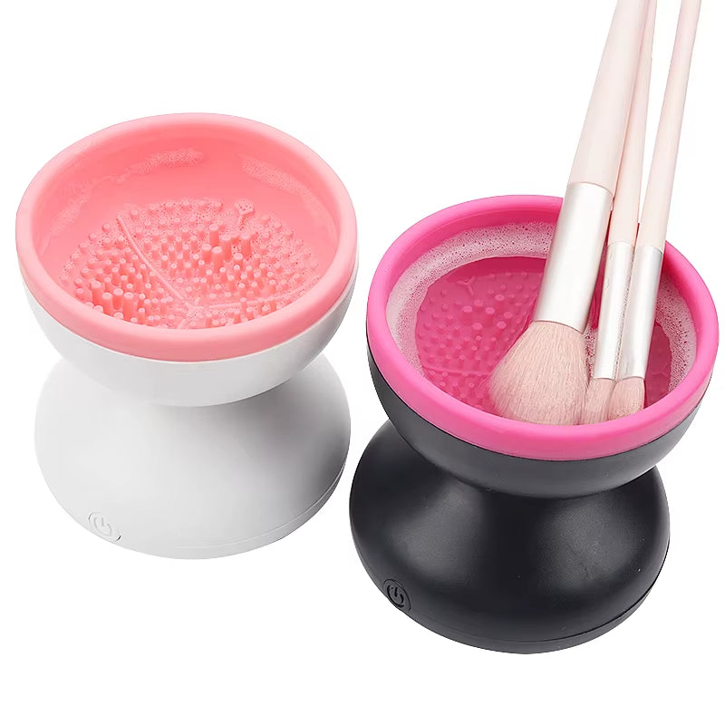 Portable Electric Makeup Brush Cleaner and Dryer with Silicone Technology