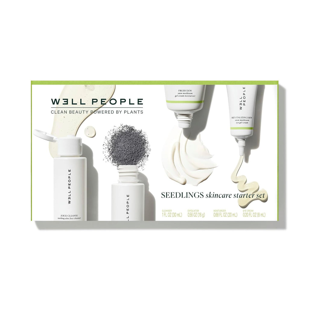 Plant Power Skincare Essentials Mini Set: Comprehensive Cleansing, Hydrating, Exfoliating, and Nourishing Kit, Vegan and Cruelty-Free