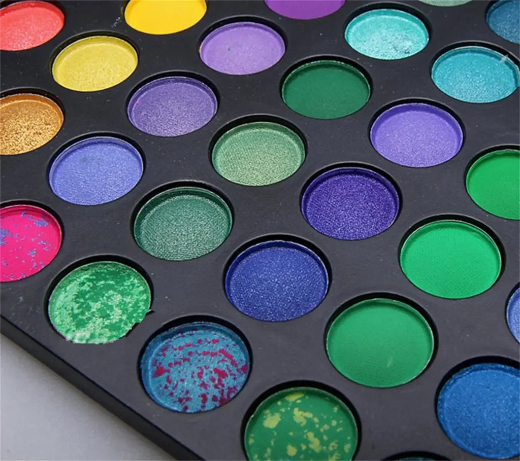 120-Color Waterproof Eye Makeup Set - Nude Eyeshadow Palette with Glitter and Matte Pigmented Pressed Powders