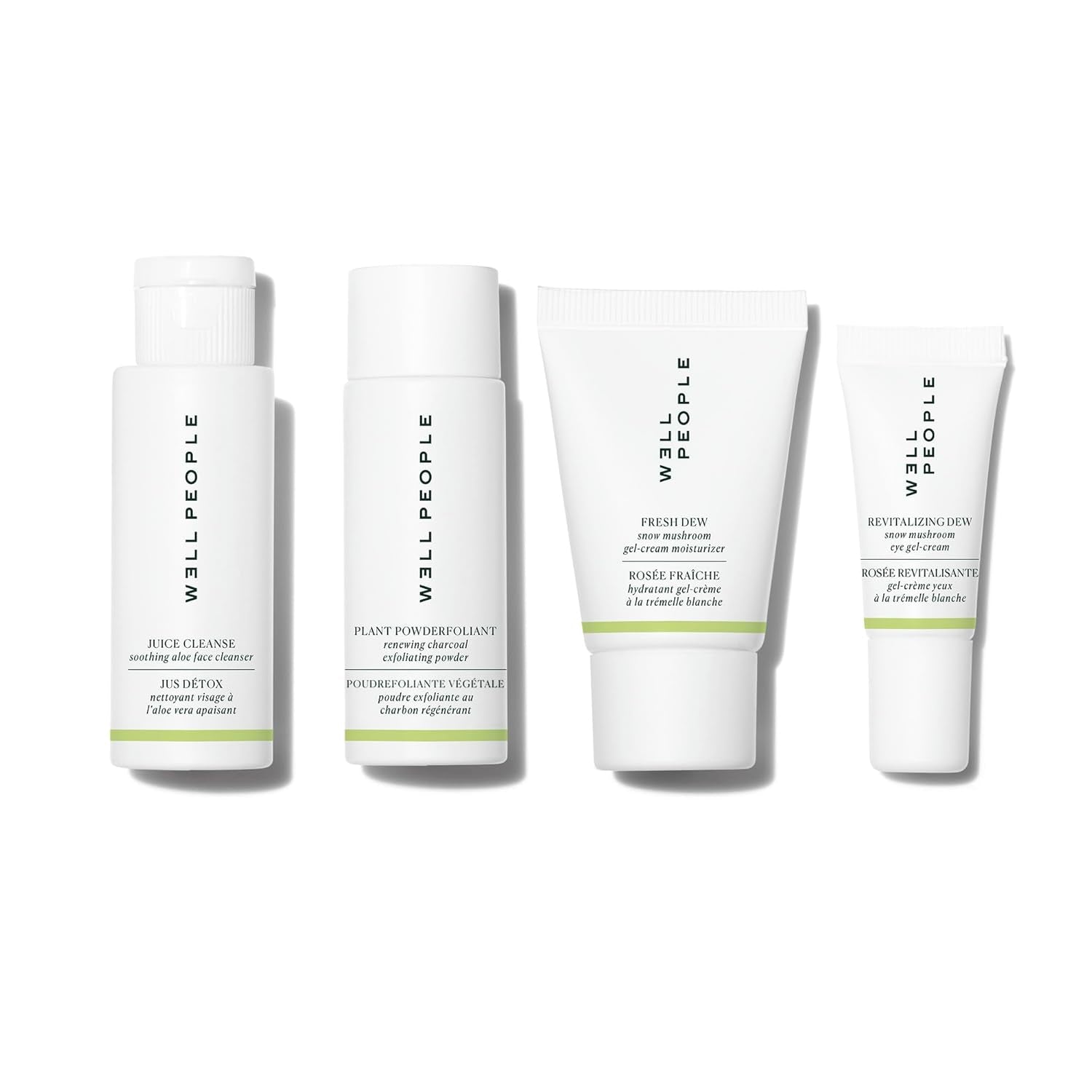 Plant Power Skincare Essentials Mini Set: Comprehensive Cleansing, Hydrating, Exfoliating, and Nourishing Kit, Vegan and Cruelty-Free