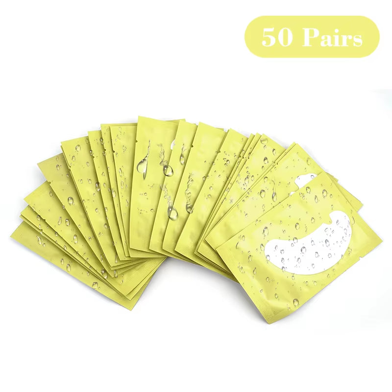 100 Pairs of Hydrogel Grafting Eyelash Stickers - Gentle and Non-Irritating Lashes Extension Supplies for Makeup Application