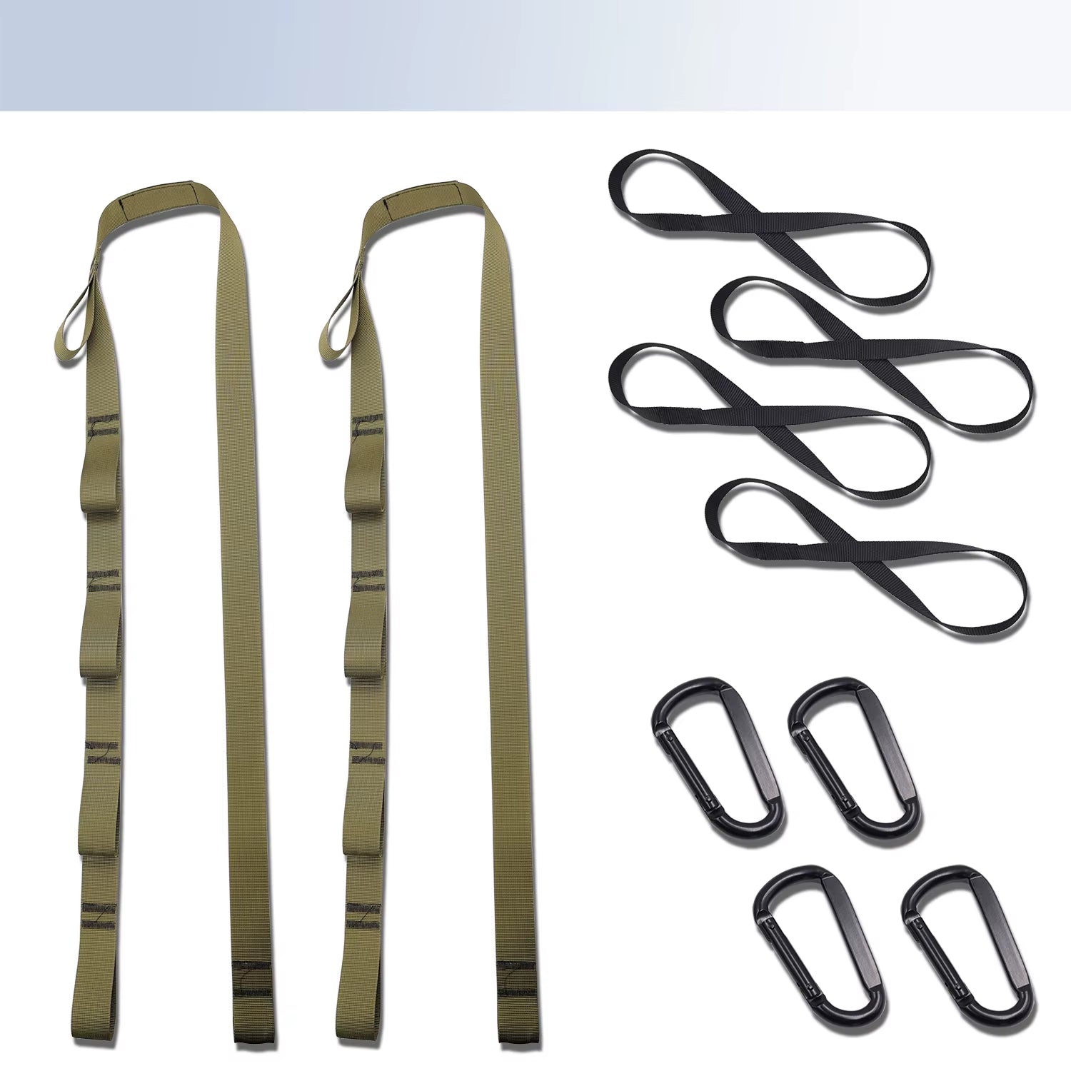 Adjustable Dumbbell Spotter Straps for Secure Barbell Rack Attachment and Chest Bench Press Safety