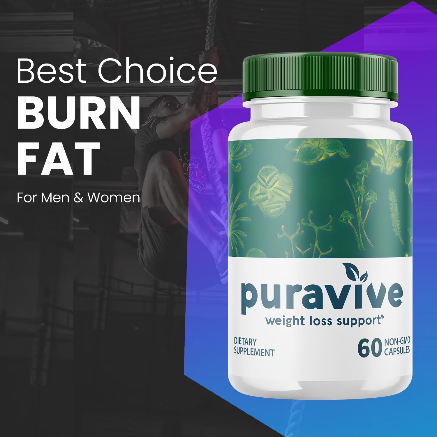 Puravive Keto Weight Loss Formula (2-Pack) - Dietary Supplements for Enhanced Energy, Focus, and Metabolism - Advanced Raspberry Ketones Fat Burn Pills - 120 Capsules