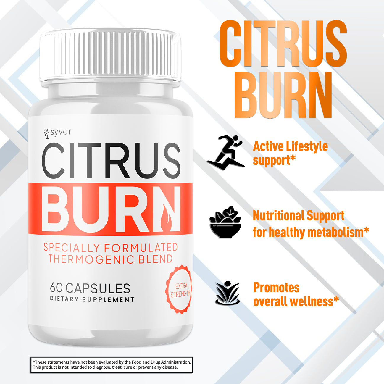 (1 Pack) Citrus Burn Advanced Energy & Fitness Supplement Citrusburn 60 Capsules