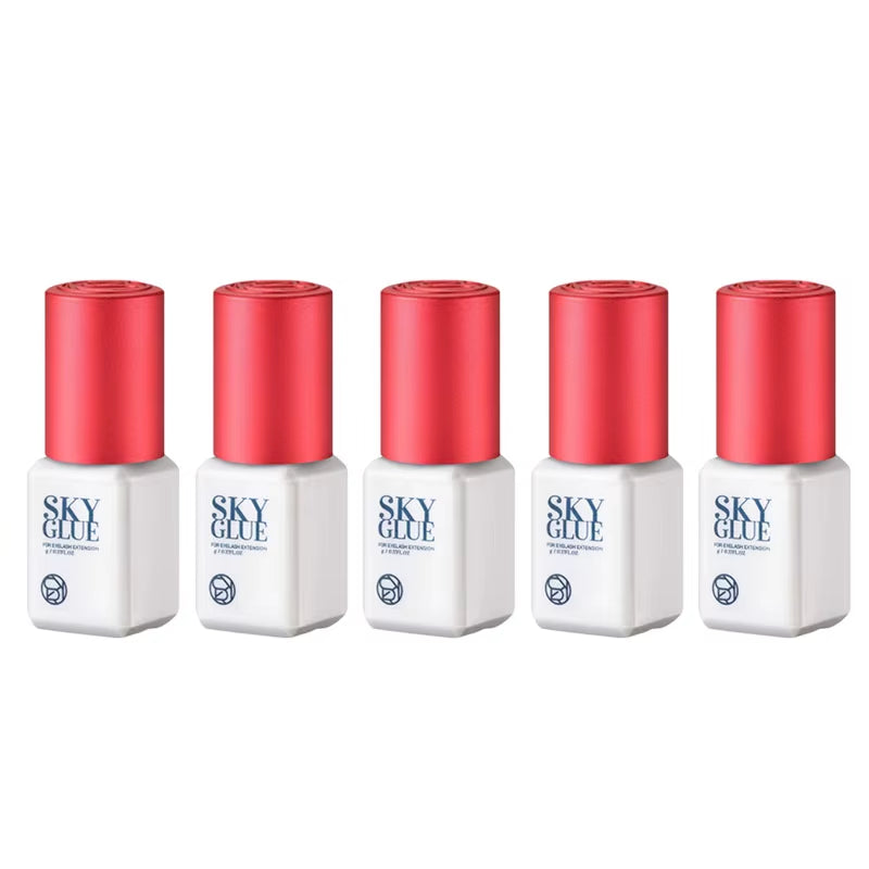 SKY S+ Glue for Fake Eyelash Extensions - Original Korean Formula, 5ml, Red Cap - Professional Adhesive for Beauty and Makeup Applications