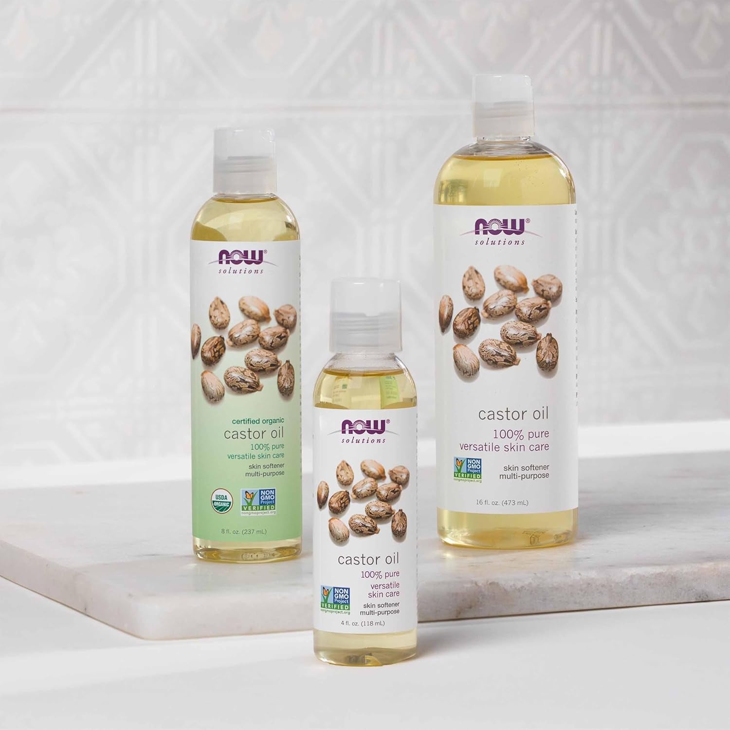 100% Pure Castor Oil - Versatile Skin Care and Multi-Purpose Softener, 16 Ounces