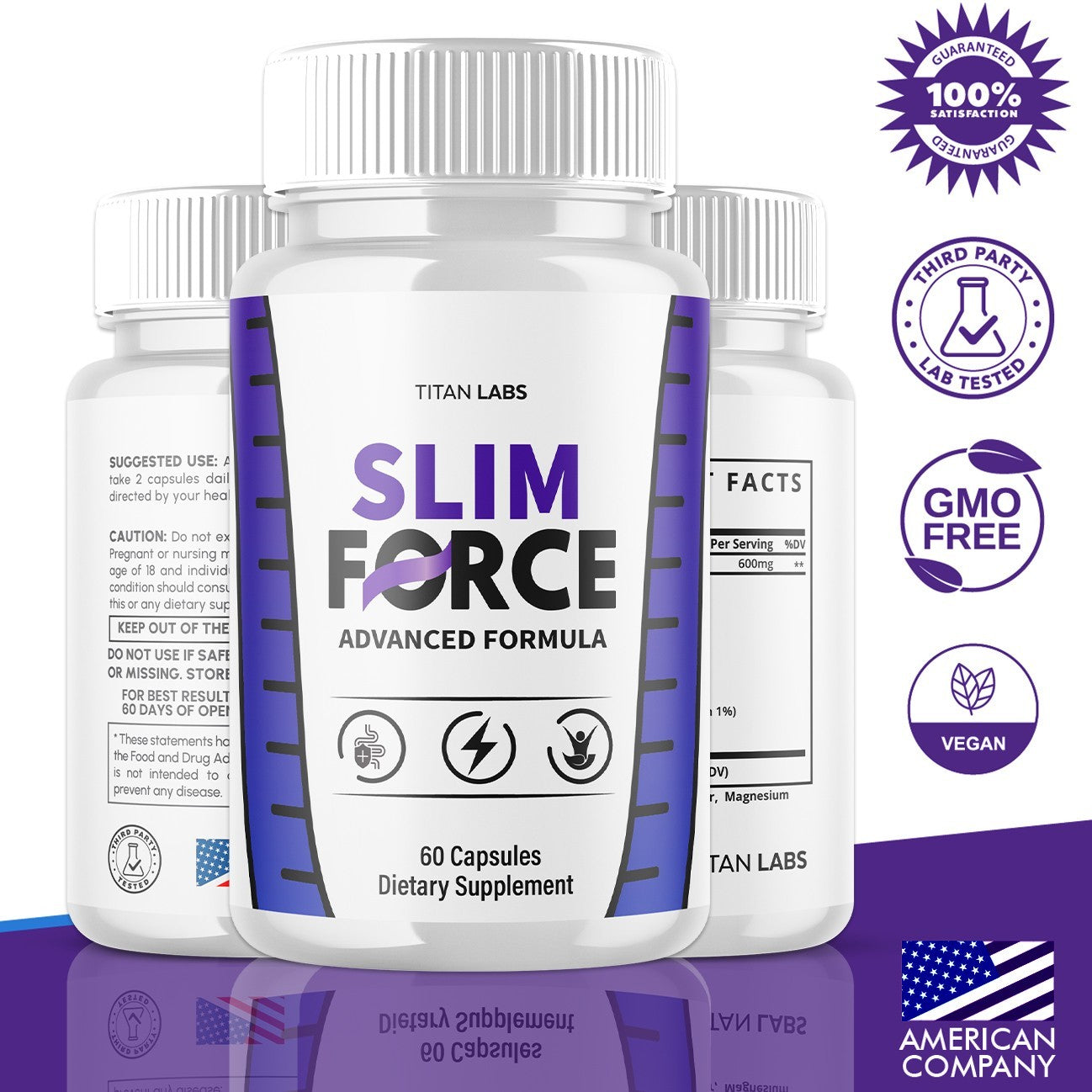 (3 Pack) Slim Force Advanced Energy and Fitness Supplement Slimforce 180 Capsule