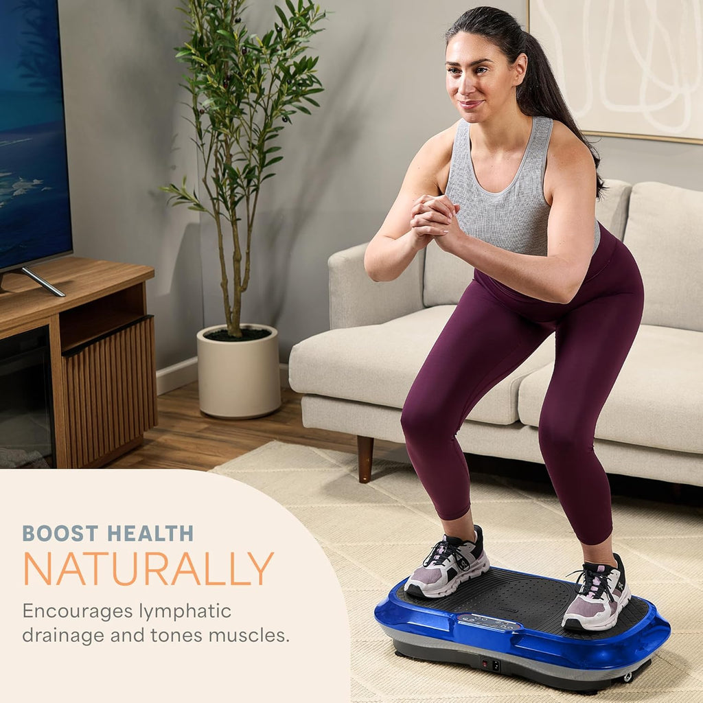 Waver Vibration Plate Exercise Machine for Enhanced Lymphatic Drainage and Comprehensive Full-Body Workouts with Resistance Bands – Professional Fitness Equipment for Strength and Toning