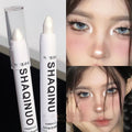 Matte Eyeshadow Stick with White Eyeliner and Shimmer Silver Highlighter Pen