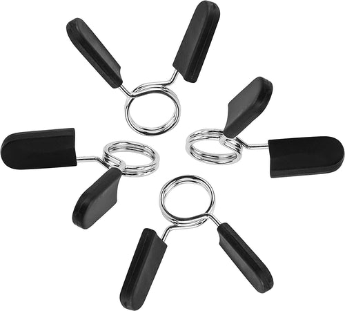1-Inch Barbell Clamps and Dumbbell Spring Clips for Standard Weight Bars - Durable Locking Collars for Strength Training and Fitness Equipment