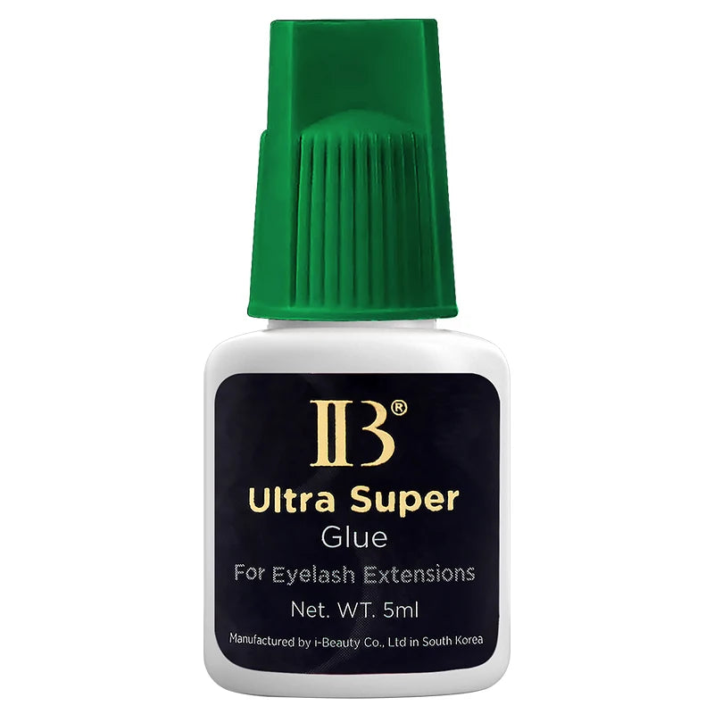 Korean Original IB Ultra Super Glue for Eyelash Extensions - 5ml Professional Adhesive with Green Cap for False Lashes