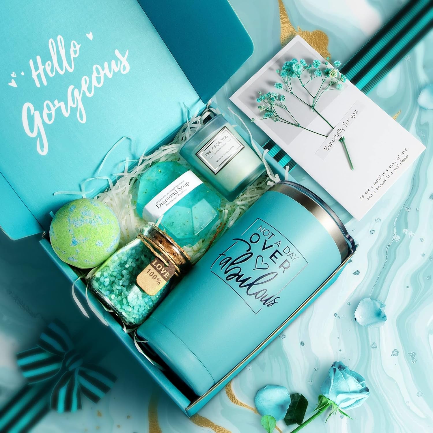 Elegant Spa Gift Basket Set: Thoughtful Mother's Day, Birthday, and Appreciation Gifts for Women, Including Moms, Wives, Sisters, Friends, Daughters, Coworkers, Teachers, and Nurses.