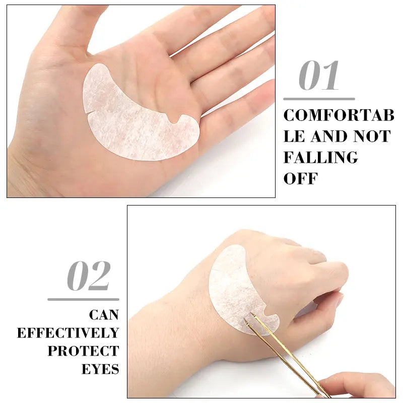 100 Pairs of Hydrogel Grafting Eyelash Stickers - Gentle and Non-Irritating Lashes Extension Supplies for Makeup Application