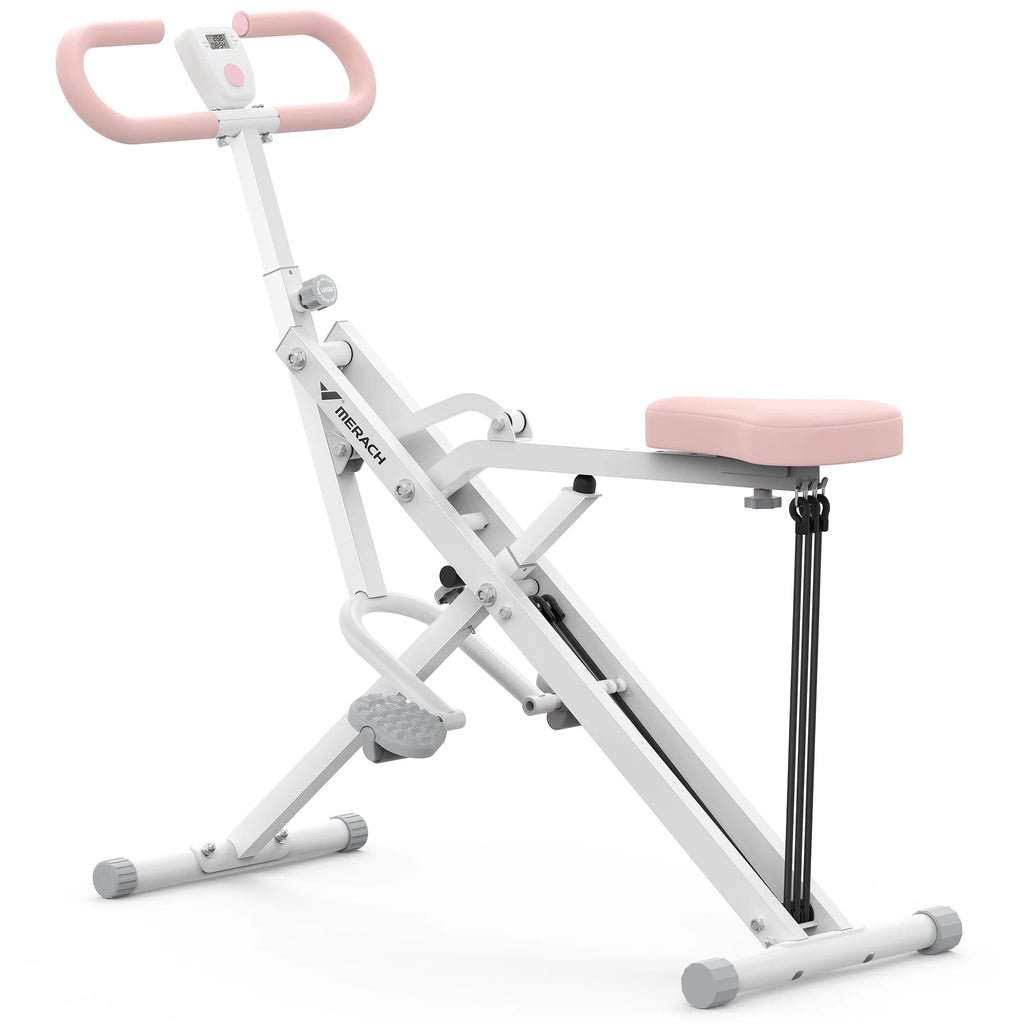 Foldable Squat Assist Trainer for Enhanced Glute and Quad Development with Adjustable Resistance Bands