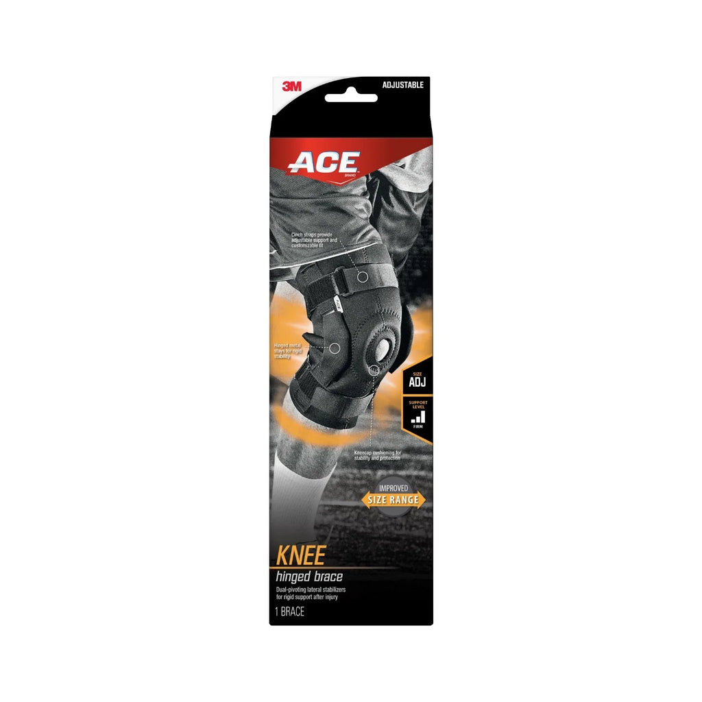 Brand Adjustable Hinged Knee Br, Black/Gray, 1 Br