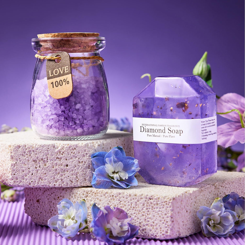 Lavender Spa Gift Basket Set (K) - Unique Gifts for Women: Ideal for Birthdays, Christmas, Valentine's Day, and Mother's Day