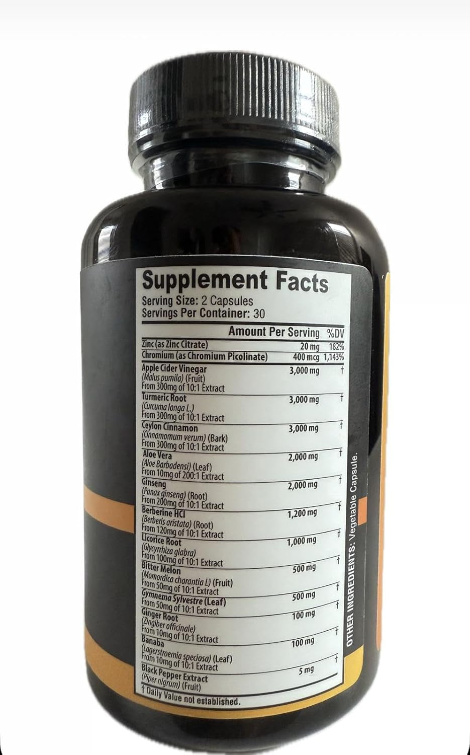 Ceylon Cinnamon Capsules 3000Mg Turmeric 3000Mg Apple Cider Vinegar 3000 Mg Ginseng 2000Mg Aloe Vera 2000Mg Berberine Supplement 1200Mg + Banaba | Bitter Melon | Gymnema | Ginger Root - 60 Count