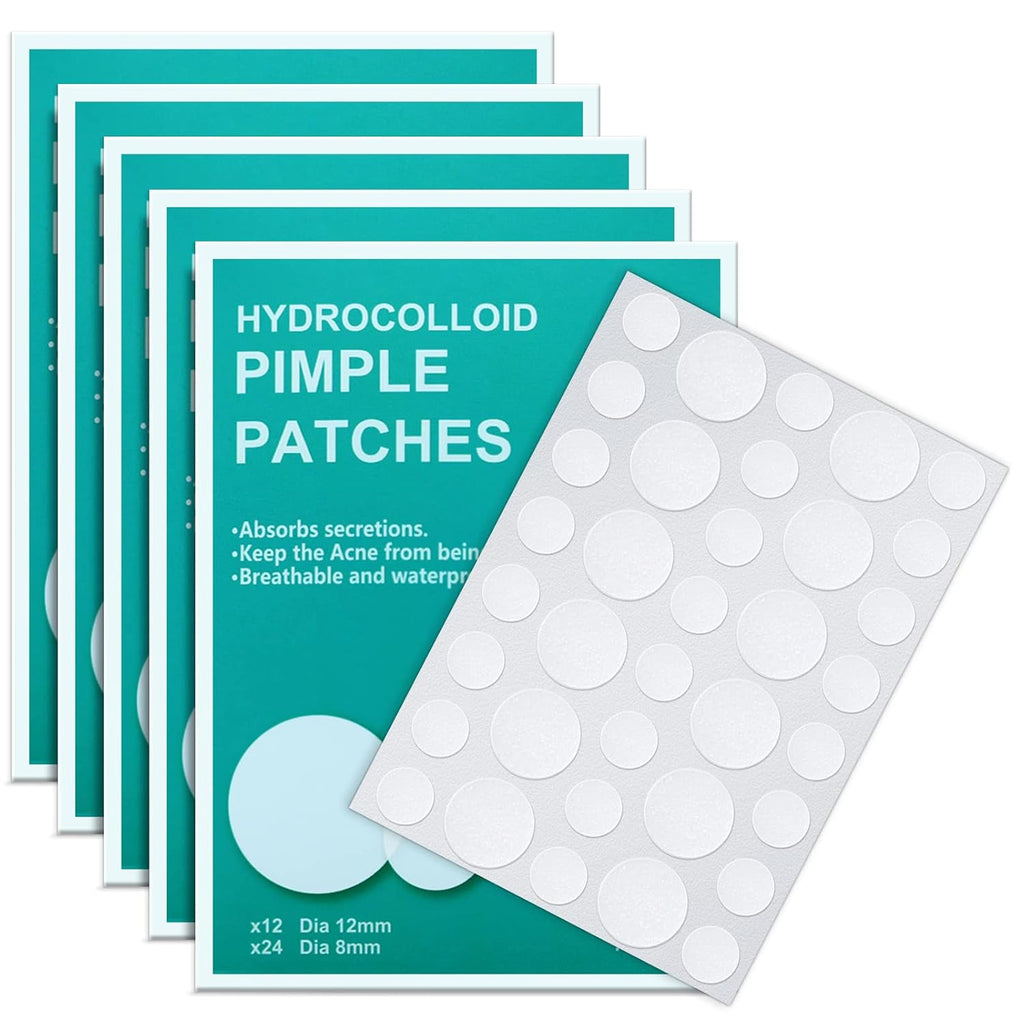 180 Count Hydrocolloid Acne Patches - Invisible Spot Treatment for Blemishes and Pimples