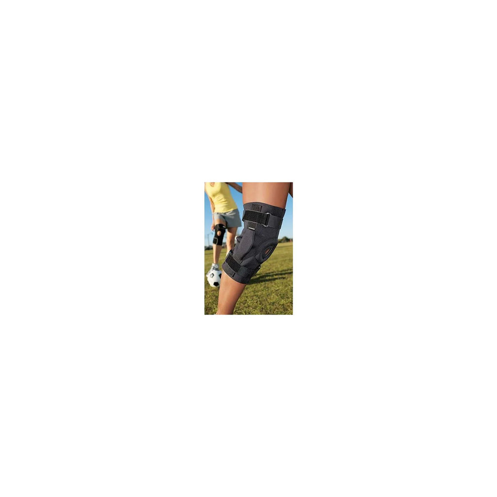 Brand Adjustable Hinged Knee Br, Black/Gray, 1 Br
