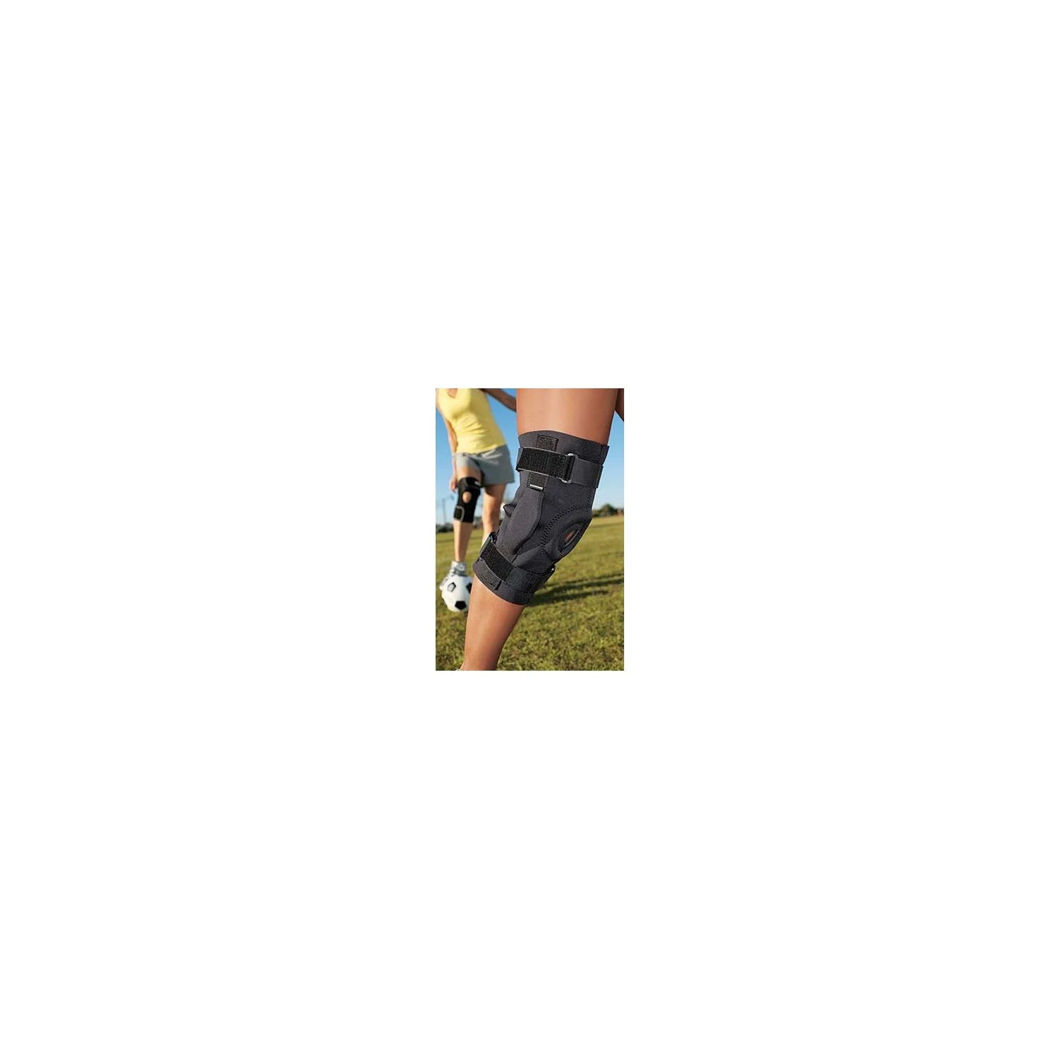 Brand Adjustable Hinged Knee Br, Black/Gray, 1 Br