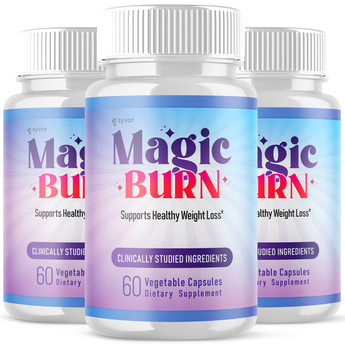 (3 Pack) Magic Burn Advanced Energy & Fitness Supplement Magicburn 180 Capsules
